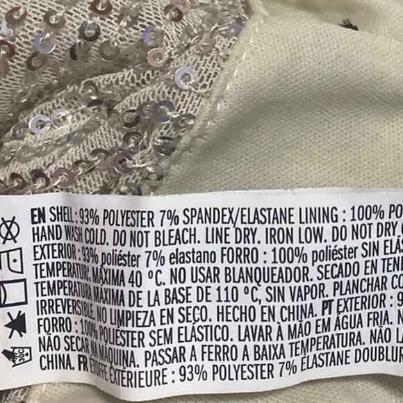 Forever 21 Silver Sequin Sleeveless Cowl Neck Cami Camisole Crop Tank Top Sz 1X - Picture 4 of 4